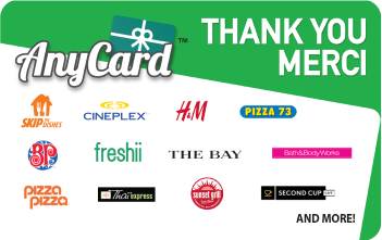 Anycard Multi Brand ThankYou Merci Card Image